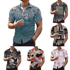 Button Down T-Shirts Men Black White Gold Party Short Sleeve Casual Dress
