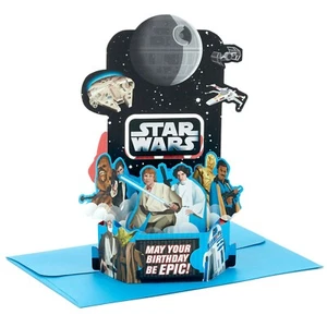 Hallmark Birthday Card ~ Disney's Star Wars POP UP Card ~ Skywalker Decor - Picture 1 of 4