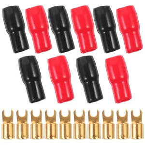 5 Pairs Terminals Spade Type Cold Crimp Connectors Barrier Spades - Picture 1 of 12