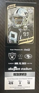 2023 Las Vegas Raiders Official NFL Season Ticket Stub - Pick any game! - Picture 1 of 2