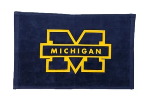 Toalla de rally amarillo de Michigan Wolverines azul marino logotipo de vinilo 11"" x 18"" fútbol americano - Imagen 1 de 1