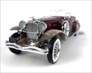 Franklin Mint 1/24 Scale 081221H - 1930 Duesenberg J Derham - Maroon/Beige - Picture 1 of 9