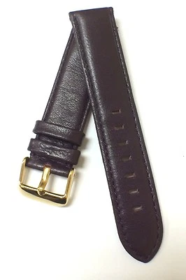 deBeer Genuine Glove Leather 22 mm Regular Size Eggplant Watch Band - Image 1 of 2
