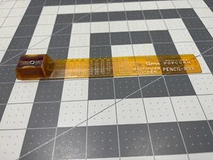 Vtg TV Time Hull-less Popcorn Ruler Pencil Sharpener Multiplier Divider Chart US - Picture 1 of 11