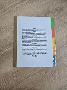 5-Tab Binder Dividers with Write & Erase Multicolor Big Tabs for 3 Ring Binders - Picture 1 of 5