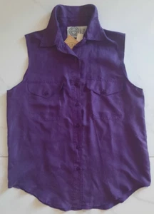 Erika & Company Lesiure Clothing Lila Seidenbluse Gr. M Vintage Neu mit Etikett - Bild 1 von 3