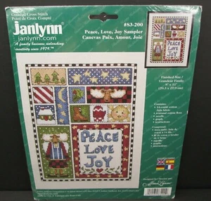 Janlynn Peace Love Joy Sampler Navidad Contado Punto de Cruz Kit #83-200 - Imagen 1 de 8