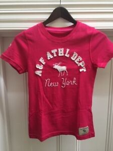 Abercrombie & Fitch Pink T-Shirt - NEW YORK Size Small