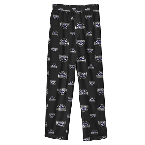 Youth Black Colorado Rockies Team Color Logo Pants Cover