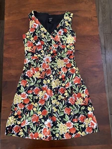 Spense Petite Colorful floral fit and flare dress Size 4P SLEEVELESS - Picture 1 of 8