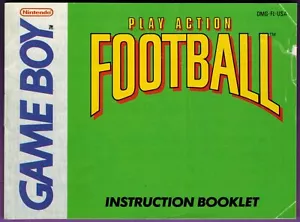 Play Action Football (Nintendo Game Boy) Anleitungsbroschüre NUR - Bild 1 von 2