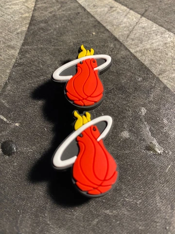 4 pair, Miami Heat croc shoe charms Cover