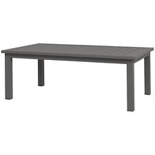 Outsunny Tavolino da Giardino Rettangolare in Alluminio Effetto Legno 100x60cm