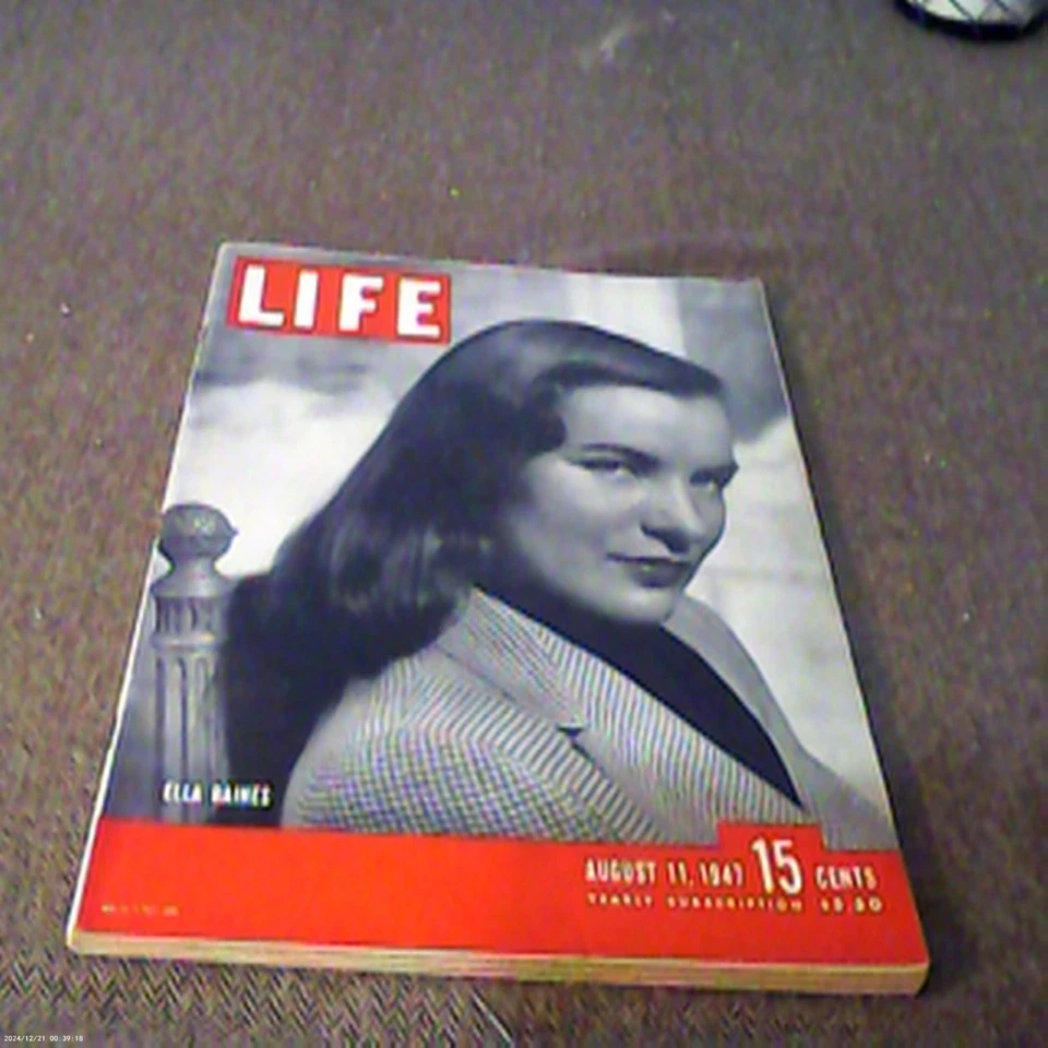 Vintage Life Magazine, August 11, 1947, COVER ELLA RAINES, also in this issue: - Image 1 of 1