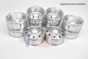 Aluminum Rims Round hole for 1/14 tamiya Tractor King Hauler Grand Hauler 6x4 - Picture 1 of 4