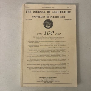 Journal Of Agriculture Of The University Of Puerto Rico 100 Years  - Picture 1 of 4