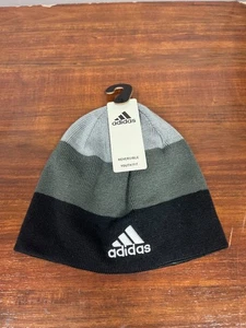 Adidas Youth Basic Beanie Black and Gray OSFY - Picture 1 of 3