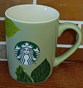 2021 Starbucks Logo Mint Green Leaves and Mermaid Coffee Mug 10 oz Cup - Picture 1 of 4