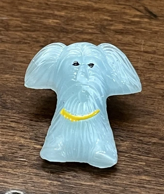 Vintage Realistic DOG Blue Moonglow Glass Button - 13/16" (S) - Image 1 of 4