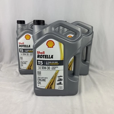 壳牌 Rotella T5 10W-30 合成混合电机油 1 加仑 - 3 件装 — 第 1/3 张图片