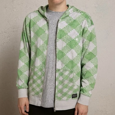 Vintage Y2K DC Shoes Hoodie Adult Large Green Full Zip Sweatshirt Grunge Skater - Image 1 of 4