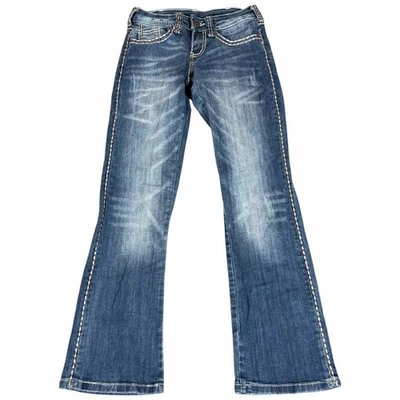 Женские джинсы Cowgirl Tuff Co Bootcut 24x31 Цвет синий Джинсовый Хлопок Контрастные Швы - Изображение 1 из 4