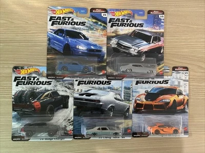 Hot Wheels Premium Fast and Furious Fast Superstars 5 Car Complete Set Sealed - image 1 of 4
