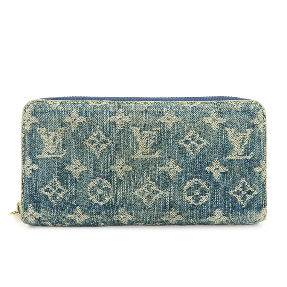 Louis Vuitton Monograma Denim Cremallera Cartera Larga Azul M95341 Auténtico Usado Envío Gratis Foto 1 de 4