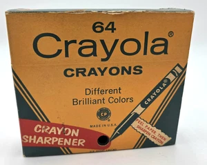 Crayola Crayones Caja 64 Binney & Smith Años 60 Caja Marcada $1.00 Colores Retirados LEER - Imagen 1 de 10