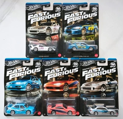 HOT WHEELS 2023/24/25 FAST & FURIOUS SET - MITSUBISHI, HONDA, NISSAN, TOYOTA.... - Image 1 of 4