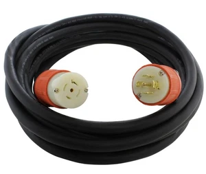 AC WORKS® L21-20 25FT 20A 3-Phase 120/208V SOOW 12/5 Heavy-Duty Extension Cord - Picture 1 of 4