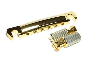 Gold Aluminum Tailpiece w/ studs and anchors for US Gibson guitars Made in USA - Picture 1 of 4