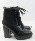NEW  Blacks 4"block high heel  round toe lace up sexy ankle boots WOMEN Size  9