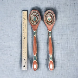 Multicolor Pakkawood Kitchen Salad Spoon Lot - Foto 1 di 8
