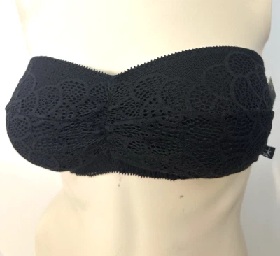 Calvin Klein CK One Women's Large/L Black Bandeau Strapless Lace Bra NWT - Image 1 of 4
