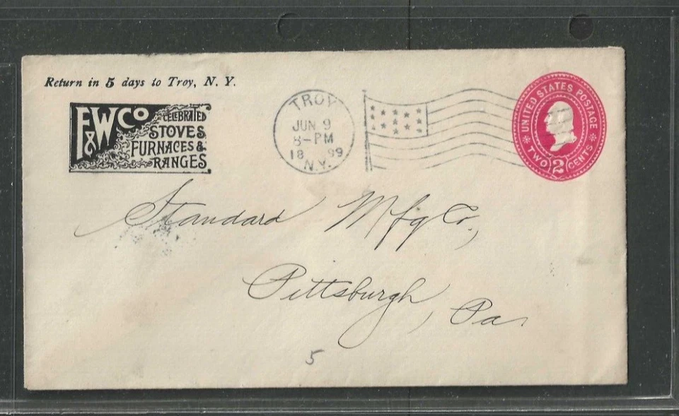 1899 Troy NY  f & W Co Furnaces Stoves & Ranges - Image 1 of 1
