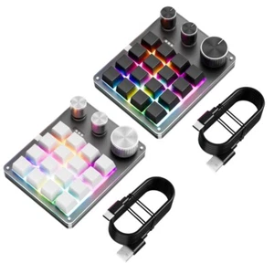 Macro Programmable Keypad USB C Mini 16-Key 3 Knobs Hotswap Mechanical Keyboard - Picture 1 of 10
