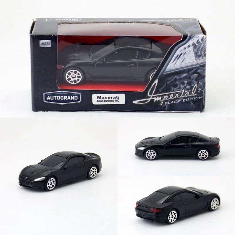 1/64 Scale Maserati GranTurismo MC Model Car Metal Diecast Toy Cars Matte Black - Image 1 of 1