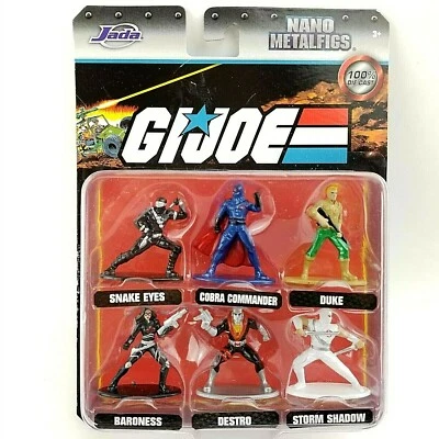 GI JOE JADA NANO METALFIGS NEW 2020 COBRA COMMANDER SNAKE EYES STORM SHADOW - Image 1 of 2