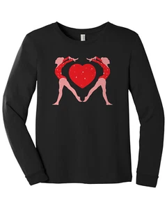 Gymnastics Gymnast Heart Love Youth Long Sleeve T-Shirt Valentine's Day Gift - Picture 1 of 5