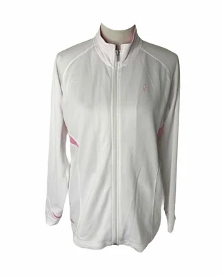 Women’s Large Shirt Reebok White Brest Cancer Awareness Long Sleeve - Image 1 of 4