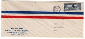 C10 Lindbergh Spirit of St Louis 1927 FDC - 1st Esleeck Washington DC - Picture 1 of 2