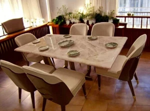 Tavolo da pranzo 36"x24" quarzo rosa piano cucina piano piano arredo casa dec - Foto 1 di 8