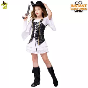 Niñas Cosplay Pirata Halloween Disfraces Juego de rol Fiesta Niños Vestido pirata - Imagen 1 de 15