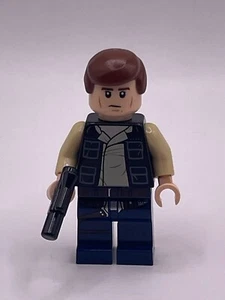 LEGO Minifigure HAN SOLO (Dark Blue Legs Vest w/ Pockets) Star Wars 75030 sw0539 - Picture 1 of 4