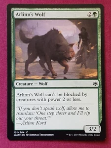 Magic The Gathering WAR OF THE SPARK ARLINN'S WOLF tarjeta verde Magic The Gathering - Imagen 1 de 2