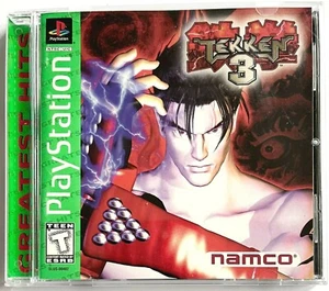 SONY PLAYSTATION 1 TEKKEN 3 PS1 VIDEO GAME COMPLETE GREATEST HITS BLACK LABEL - Picture 1 of 2