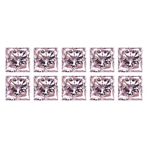 0.25 Ct [10 Pcs Lot] Square 1.6 MM 100% Natural Fancy Pink Argyle Pink Diamond - Picture 1 of 5