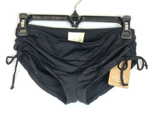 Hobie, Women’s Solid Black Cheeky Side Tie Bikini Bottom, Size Small - Picture 1 of 3