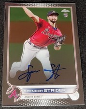 RC AUTO SPENCER STRIDER TRUE ROOKIE CARD #RA-SS 🚨ON CARD AUTO 2022 Topps Chrome